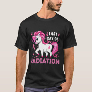 T-shirt Unicorn Pink Ribbon Dernier Jour De Radiation Brea