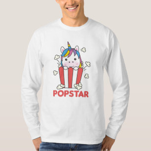 T-shirt Unicorn Popcorn Whats Poppin Funny PopStar