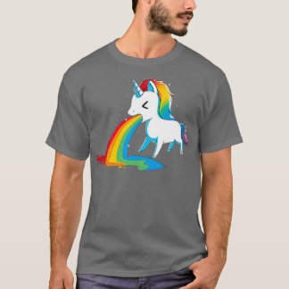 T-shirt Unicorn Puking Rainbows Funny Unicorn