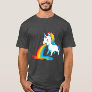 T-shirt Unicorn Puking Rainbows Graphic Funny Rainbow