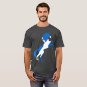 T-shirt Unicorn Scotland Drapeau magique Unicorn écossais (Devant entier)