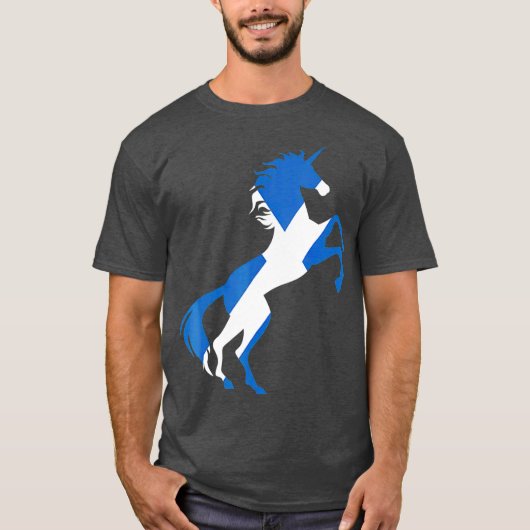 T-shirt Unicorn Scotland Drapeau magique Unicorn écossais (Devant)