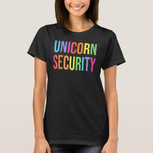 T-shirt Unicorn Sécurité Anniversaire Fille Papa Maman Fil