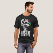 T-shirt Unicorn Sécurité Rainbow Muscle Manly Funny Cadeau (Devant entier)