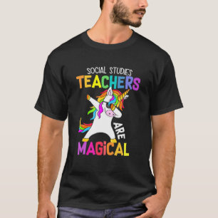 T-shirt Unicorn Social Studies Love School Teacher Magique
