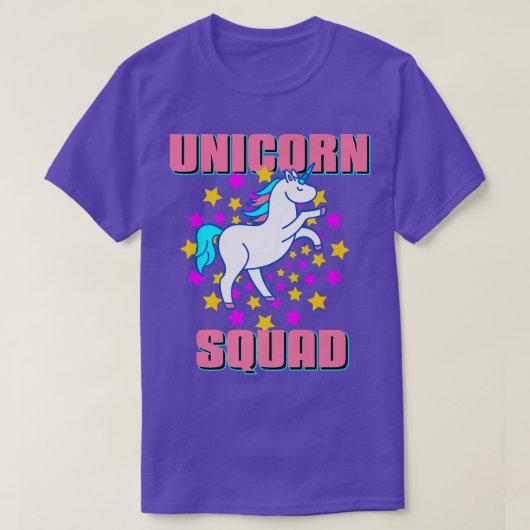 T-shirt Unicorn Squad Awesome Dazzling  Present Gift  (Design devant)