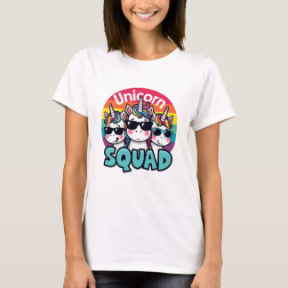 T-shirt Unicorn Squad Einhorn Écureuil Arc-en-ciel