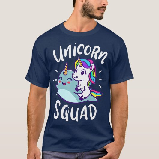 T-shirt Unicorn Squad Narwhal Funny mignon fête d'annivers (Devant)