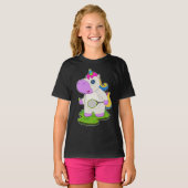 T-shirt Unicorn Tennis Raquette de tennis Sports (Devant entier)