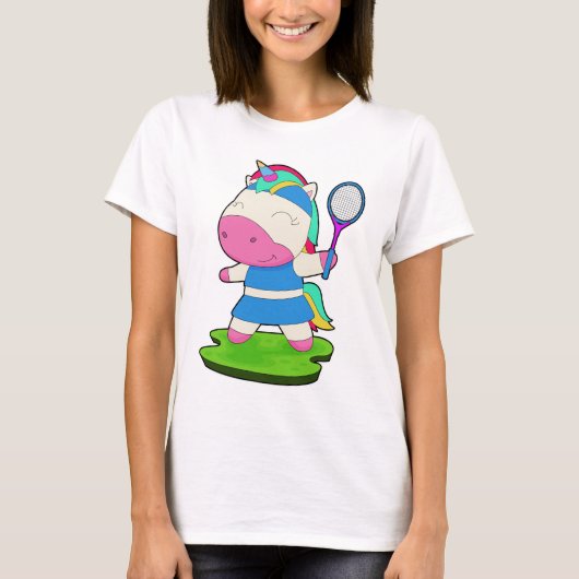 T-shirt Unicorn Tennis Tennis racket (Devant)