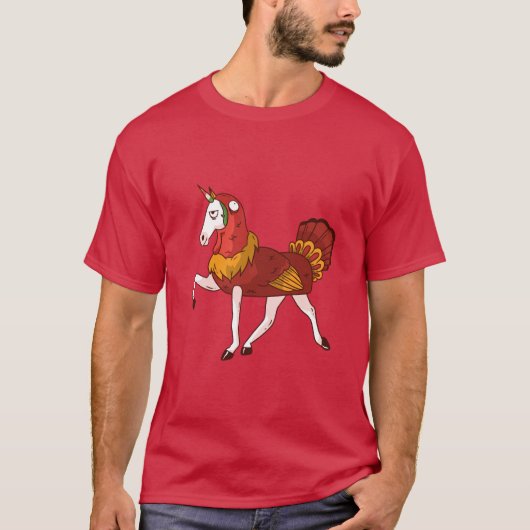 T-shirt Unicorn Thanksgiving (Devant)