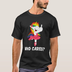 T-shirt Unicorn Va En Enfer Qui S'Occupe Du Doigt Moyen