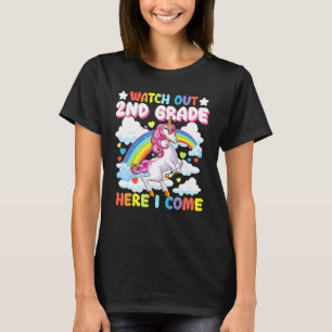 T-shirt Unicorn Watch Out 2nd Grade Ici Je Reviens À Sc