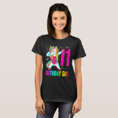 T-shirt Unicorne 11 ans Dabbing 11e anniversaire fille Uni (Devant entier)