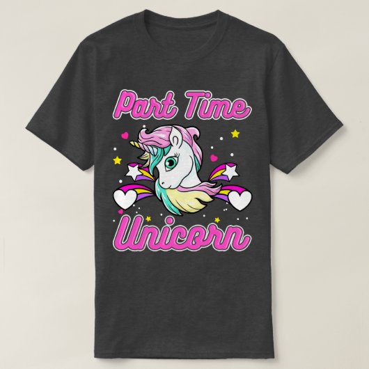 T-shirt Unicorne à temps partiel mûre (Design devant)