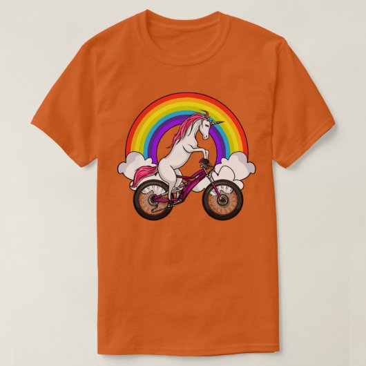 T-shirt Unicorne À Vélo (Design devant)
