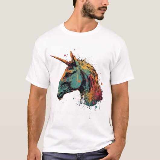 T-shirt Unicorne Abstraite (Devant)
