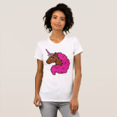 T-shirt Unicorne Afro Rose Chaud (Devant entier)