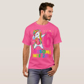 T-shirt Unicorne Âgée De 6 Ans Dabbing 6E Anniversaire Fil (Devant entier)