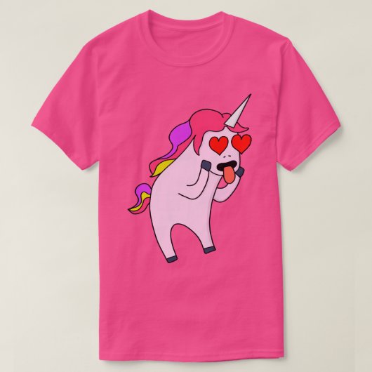 T-shirt Unicorne amoureuse (Design devant)