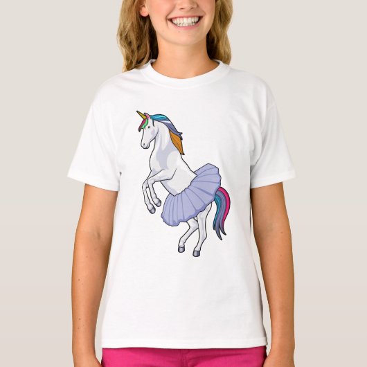 T-shirt Unicorne au Ballet avec jupe (Devant)