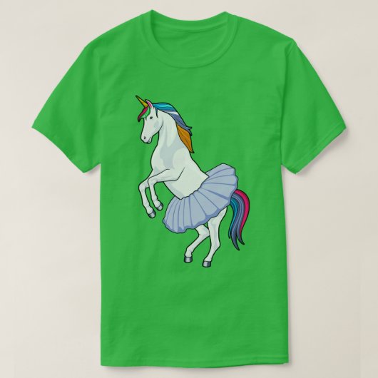 T-shirt Unicorne au Ballet avec jupe (Design devant)