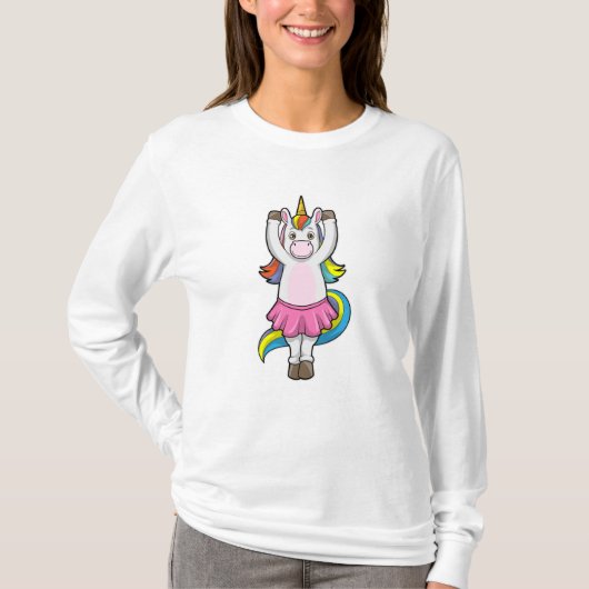 T-shirt Unicorne au Ballet Dance avec jupe (Devant)