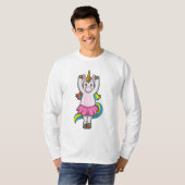 T-shirt Unicorne au Ballet Dance avec jupe (Devant entier)