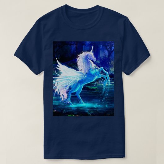T-shirt Unicorne au clair de lune Pegasus femmes (Design devant)