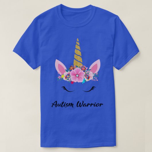 T-shirt Unicorne Autisme Guerrier Soutien Autisme Guerrier (Design devant)