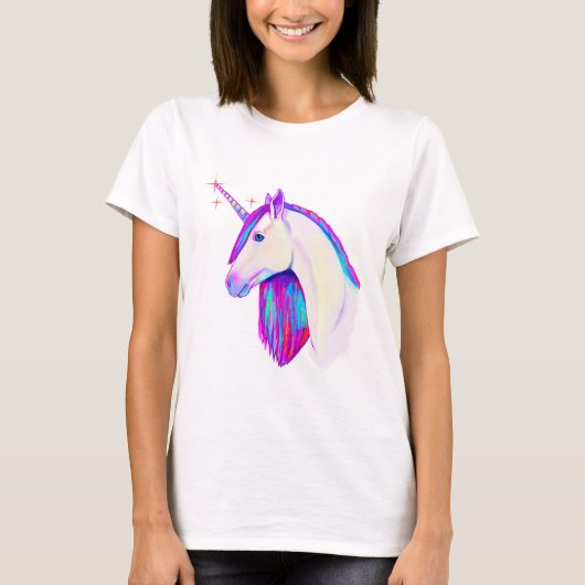 T-shirt Unicorne aux couleurs (Devant)