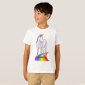 T-shirt Unicorne avec arc-en-ciel (Devant entier)