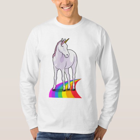 T-shirt Unicorne avec arc-en-ciel (Devant)