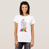 T-shirt Unicorne avec arc-en-ciel (Devant entier)