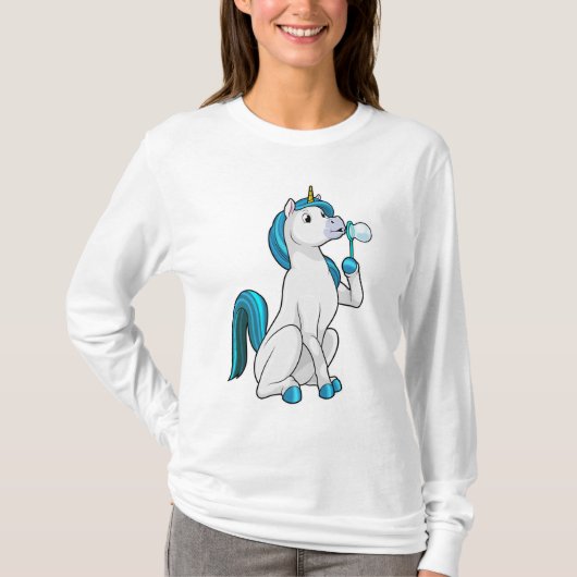 T-shirt Unicorne avec bulles de savon (Devant)