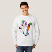 T-shirt Unicorne avec carotte (Devant entier)