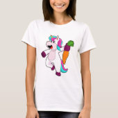 T-shirt Unicorne avec carotte (Devant)