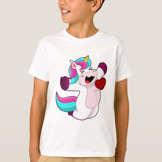 T-shirt Unicorne avec coeur (Devant)