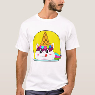 T-shirt Unicorne avec cône de crème glacée