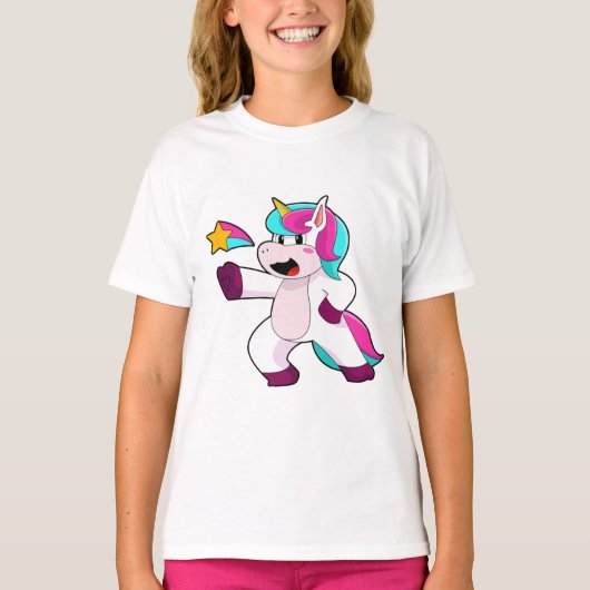 T-shirt Unicorne avec étoile (Devant)