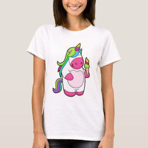 T-shirt Unicorne avec gaufre Crème glacée