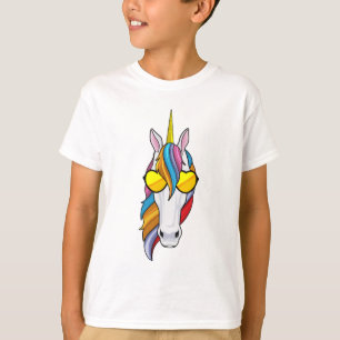 T-shirt Unicorne avec lunettes de soleil