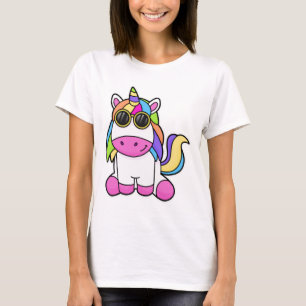 T-shirt Unicorne avec lunettes de soleil