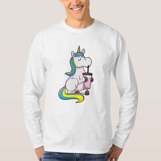 T-shirt Unicorne avec thé bulle (Devant)