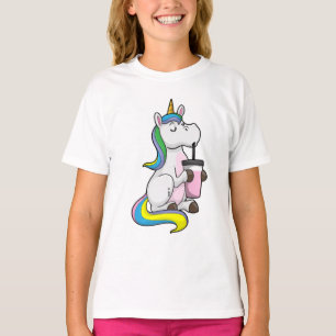 T-shirt Unicorne avec thé bulle