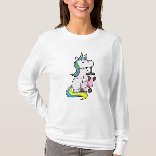 T-shirt Unicorne avec thé bulle (Devant)