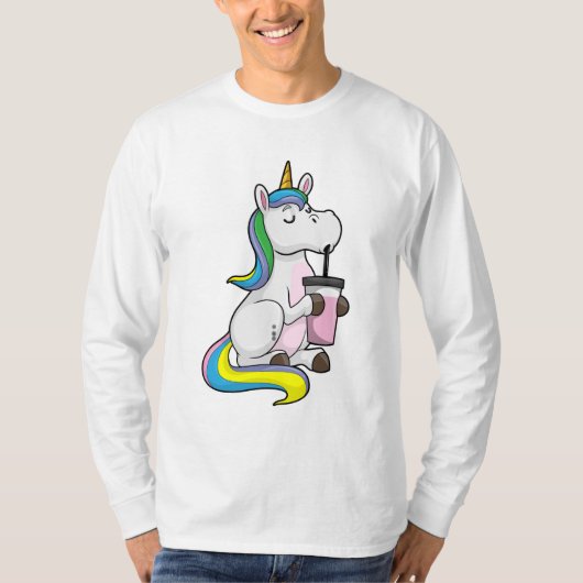 T-shirt Unicorne avec thé bulle (Devant)