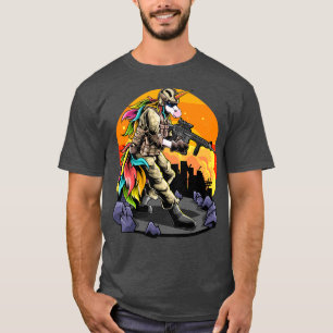 T-shirt Unicorne Avec Un Arme Amusant Unicorne Lover