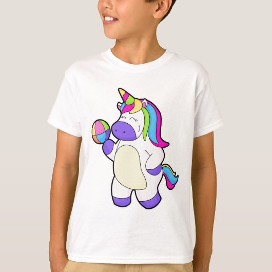 T-shirt Unicorne avec volleyball (Devant)