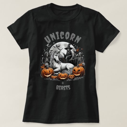 T-shirt Unicorne + bêtes. (Design devant)